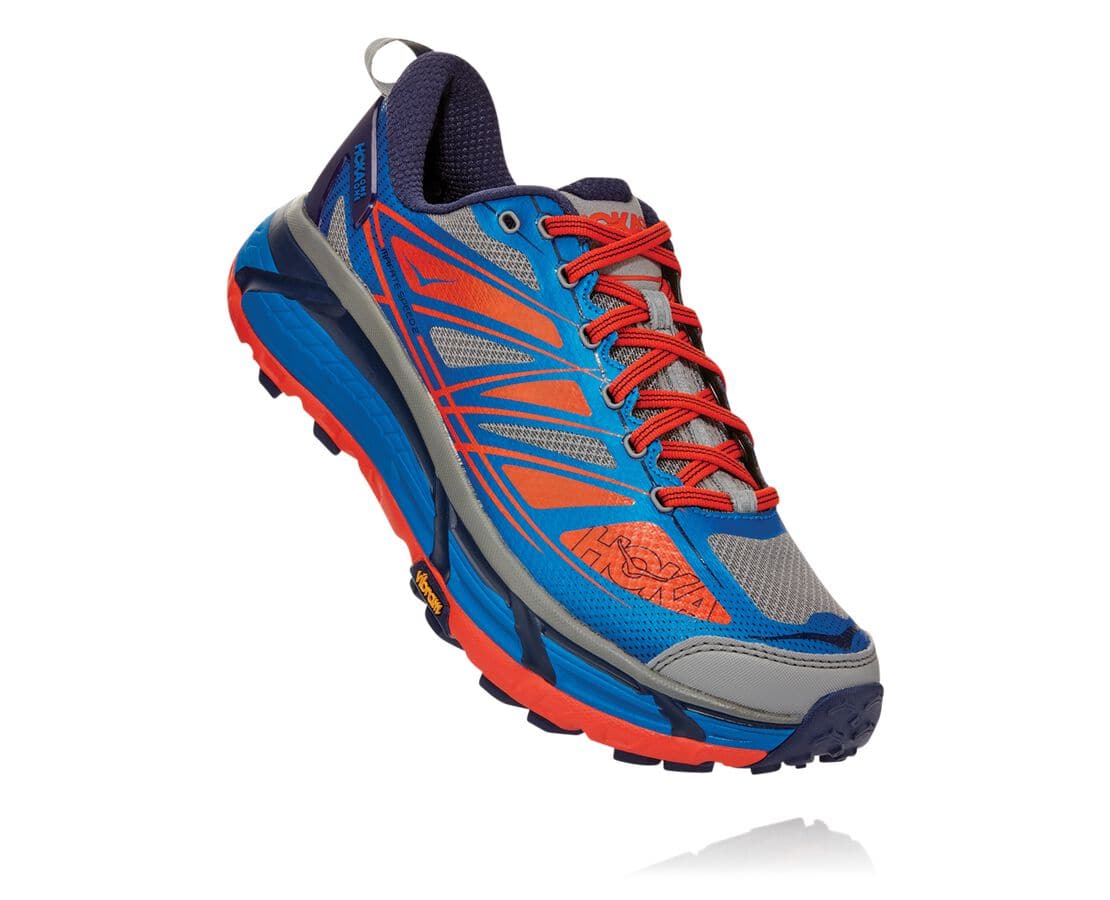 Pantofi Alergare Trail Hoka One One Mafate Speed 2 Barbati - Albastru Regal Albastri / Rosii | Roman